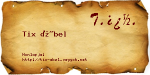 Tix Ábel névjegykártya